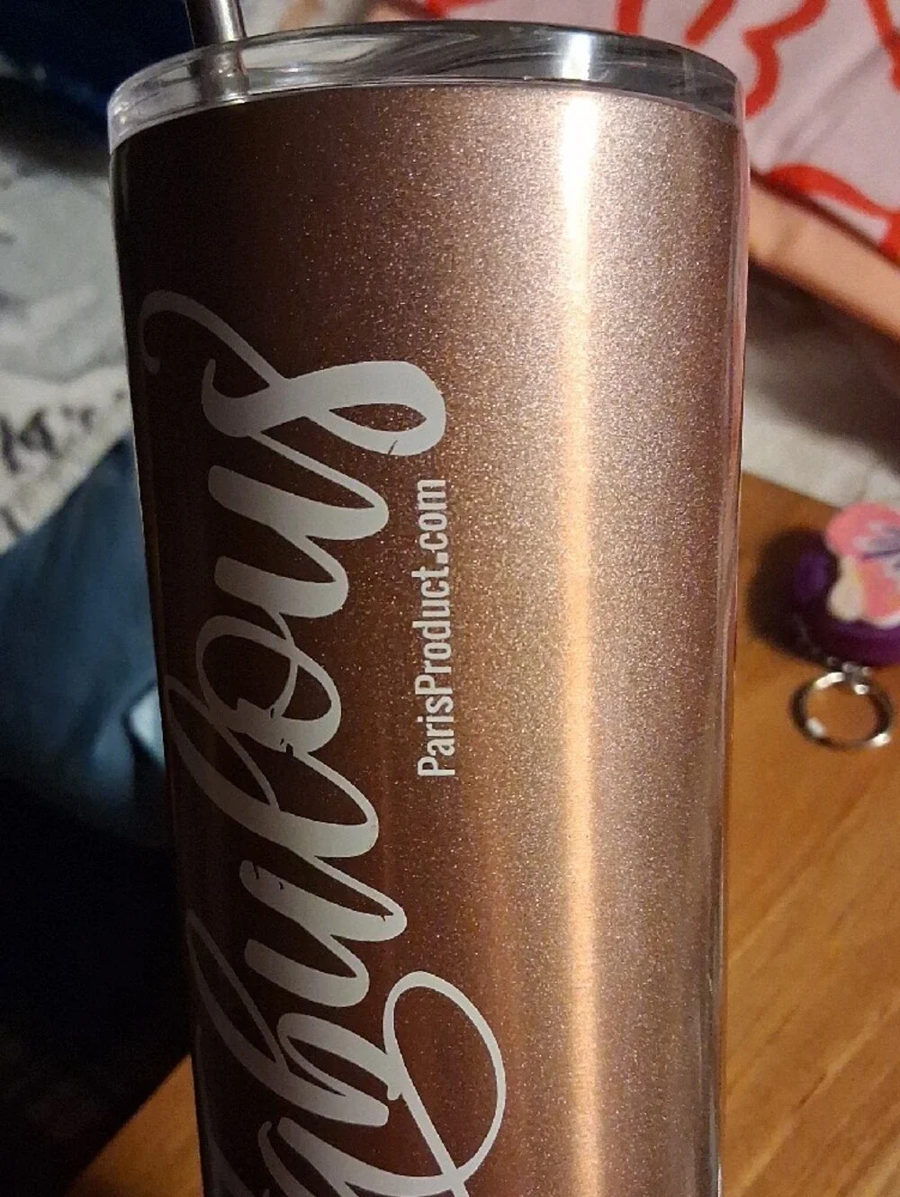 16 & Fabulous Rose Gold Stainless Tumbler with Straw